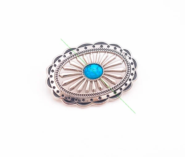 10pcs Big Southeast Indian Ethnic Flower Turquoise Concho For Horse saddles Handbag Leathercraft Belt Hardware Conchos Screwback - Image 10