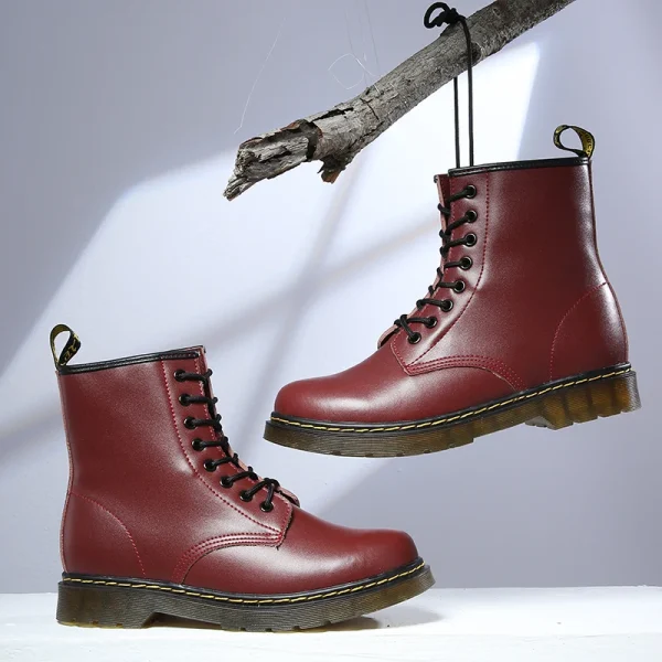 Women‘s Genuine Leather Boots Men Shoes Casual Shoes Classics Ankle Boots High Slip on Office Ventilate Versatile Motorcycle - Image 6