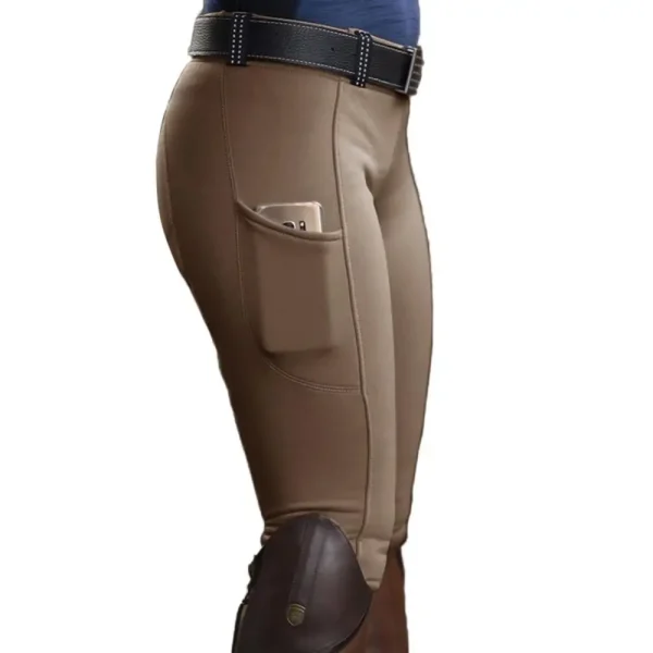Women Horse Racing Pocket Hip Lift Horse Riding Tights Reithose Riding Pant Equestrian Pants Breeches Equestrian Leggings - Image 9