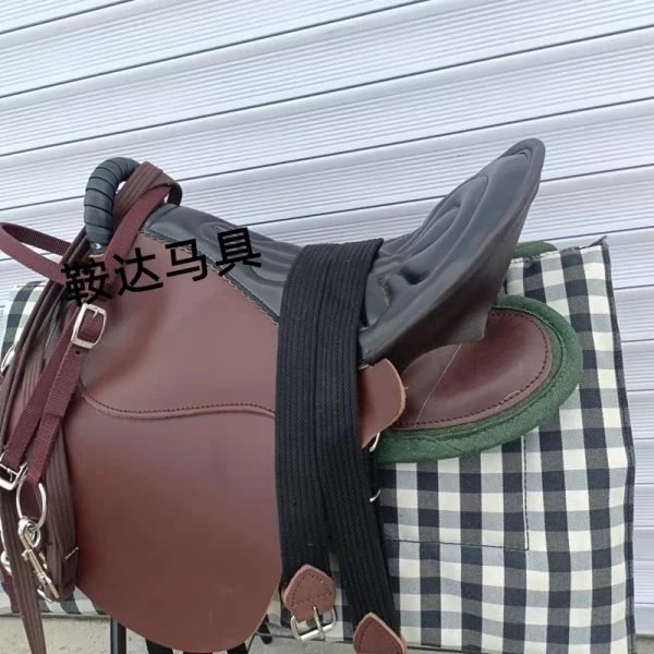 Saddle 、Horse Equipment Pure Cowhide Saddle Full Set Tourist Saddle Sports - Image 5