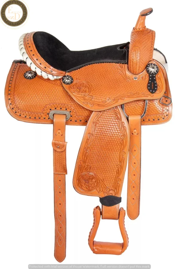 High quality customizable portable western horse leather saddle wholesale price latest sports entertainment available customizat - Image 3