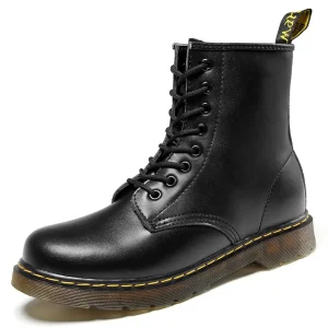 Women‘s Genuine Leather Boots Men Shoes Casual Shoes Classics Ankle Boots High Slip on Office Ventilate Versatile Motorcycle