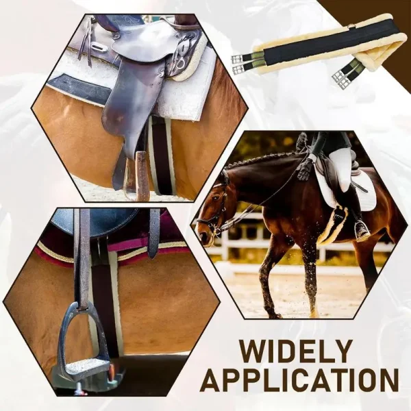 Western Cinch For Horses Horse Cinch Fleece Elastic Stainless Steel English Girth Western Heavy Duty Saddle Accessories Horse - Image 5