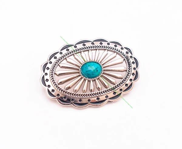 10pcs Big Southeast Indian Ethnic Flower Turquoise Concho For Horse saddles Handbag Leathercraft Belt Hardware Conchos Screwback - Image 4