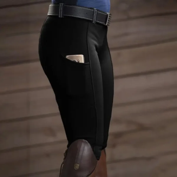 Women Horse Racing Pocket Hip Lift Horse Riding Tights Reithose Riding Pant Equestrian Pants Breeches Equestrian Leggings - Image 2