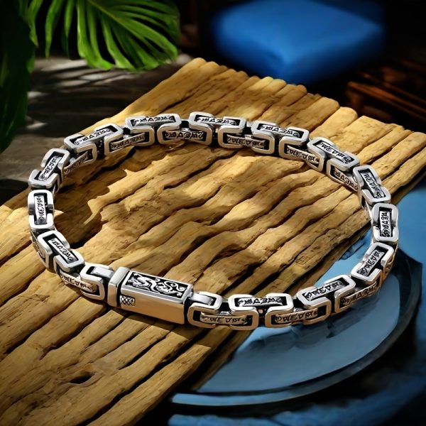 Men'S 925 Sterling Silver Bracelet, Cool and Handsome Style, Solid Silver Chain, 25g/0.88oz, for Boyfriend on Special Occasions - Image 7